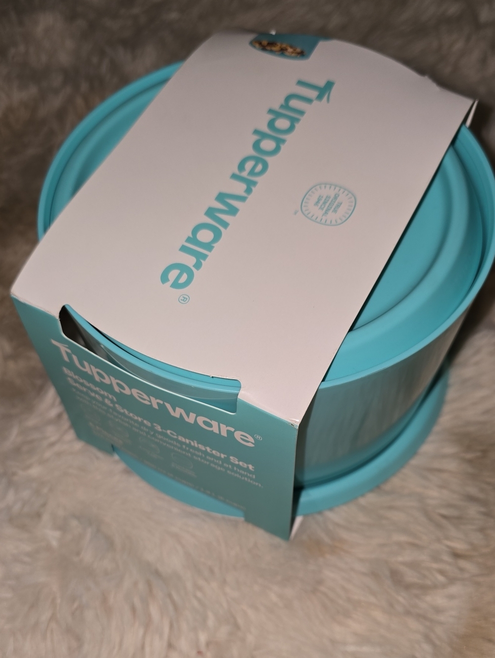 Tupperware Blossom Serve & Store 3- Canister Set with Lids